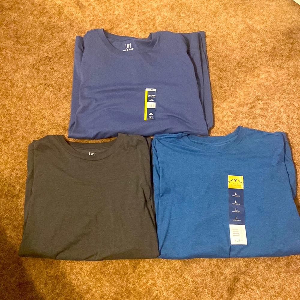 Lot of 3 men’s long sleeve shirts. 2 are BNWT and 1 is like new condition.Size L